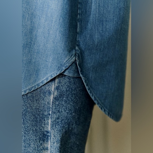 NWOT Sézane Max Shirt in Deep Blue Size 40/8 - Picture 2 of 8